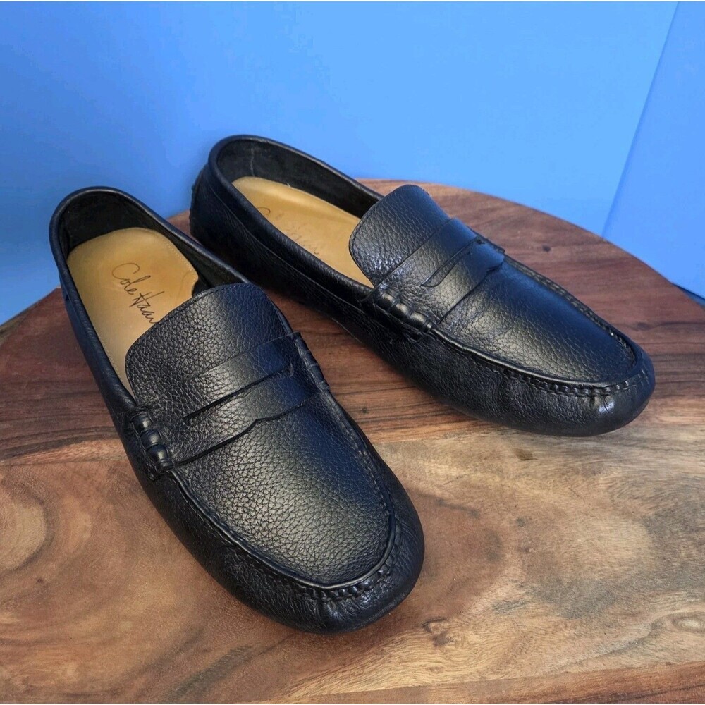Cole Haan Grant Canoe Leather Driving Penny Loafer Men's 11.5M Black C08826